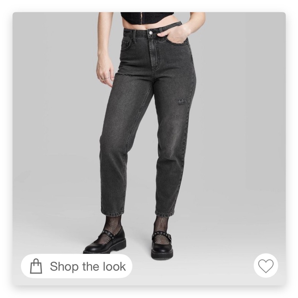 Super high rise tapered jean